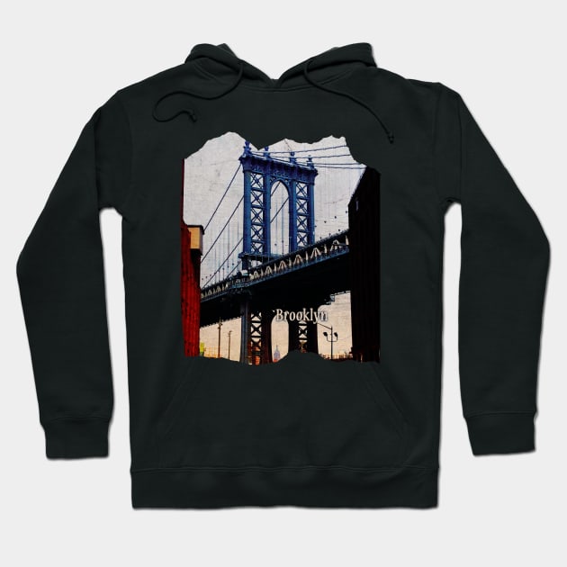 New York Dumbo Photography Brooklyn bridge Hoodie by BoogieCreates